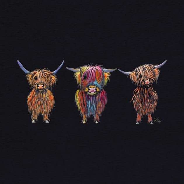 HaiRY HiGHLaND CoWS ' ALL THRee ' by ShirleyMac